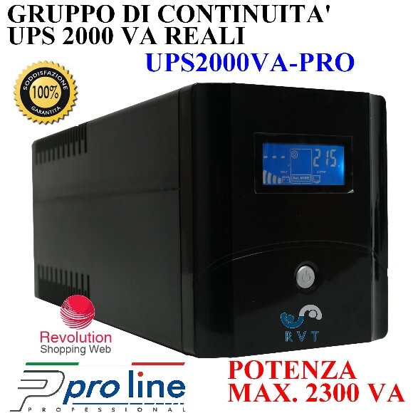 Gruppo Di Continuità UPS 2000VA  Stabilizzatore PC DVR Vultech UPS2000VA-PRO 