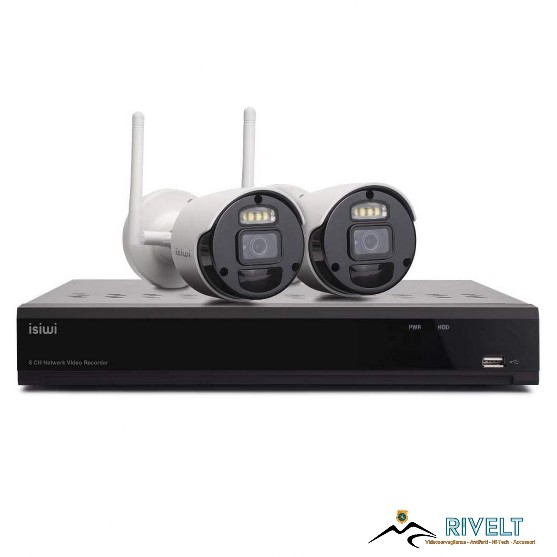 Kit wifi professionale Nvr 8 Canali e 2 telecamere