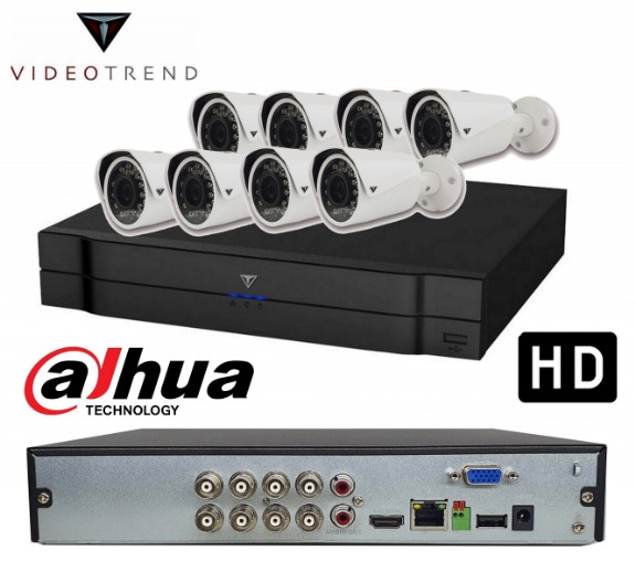 Kit IP professionale Nvr 8 Canali e 8 telecamere bullet HD