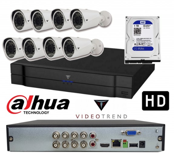 Kit IP professionale Nvr 8 Canali e 8 telecamere bullet HD