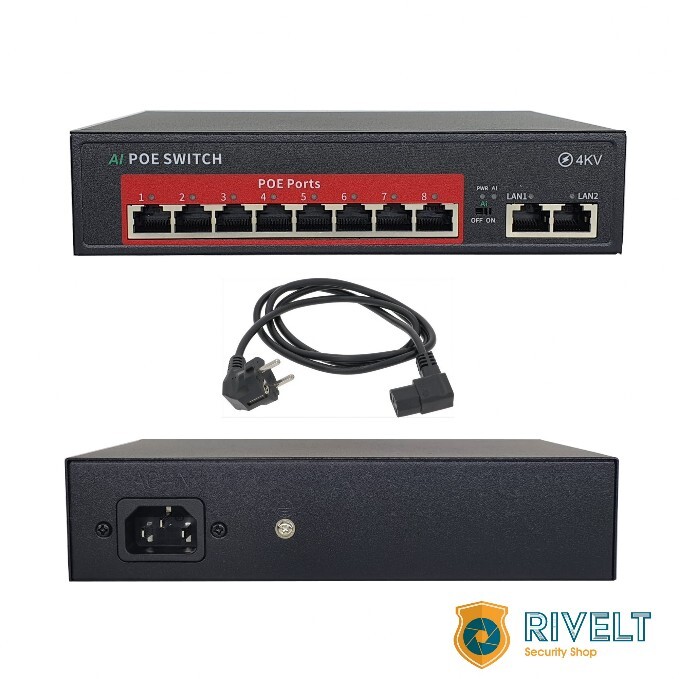 Switch poe per rack 20 ingressi 16 ingressi poe + 4
