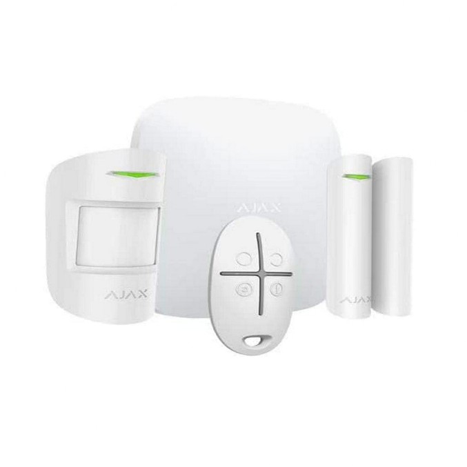 Kit Antifurto Ajax Wireless con centrale Hub 100 Zone Colore Bianco con centrale Hub 100 Zone Colore Bianco
