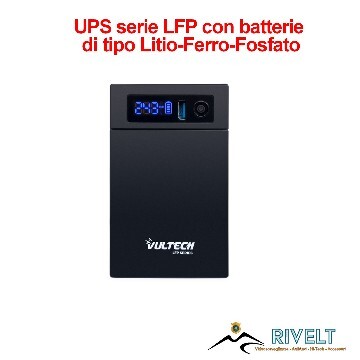 Ups Vultech 750va - 400 W Vista Frontale Ups con usb e display